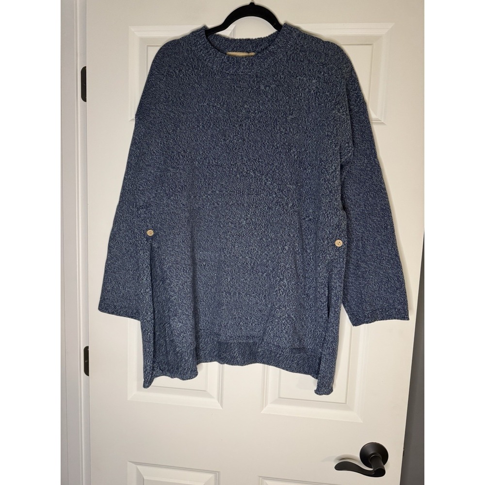 Free People Free-est Collection button up Set Blue Medium Sweater Pants Nwt